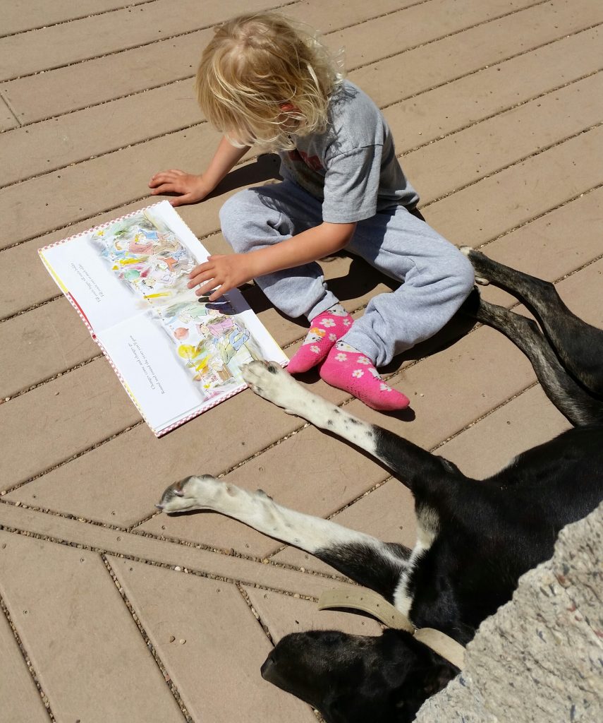 Sabrina Belle reading t dog